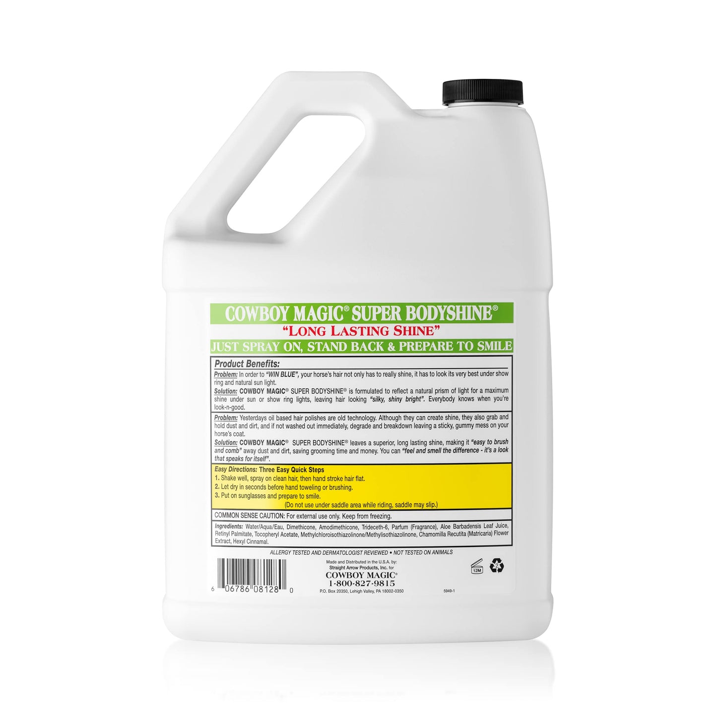 COWBOY MAGIC Super Bodyshine FAST DRY REPEL DUST DETANGLE HAIR Refill Gallon