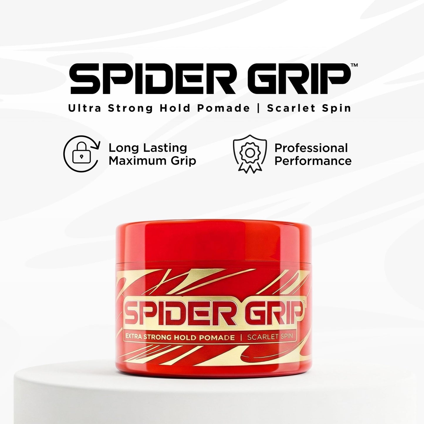 Style Factor Spider Grip Extra Strong Hold Pomade for Men and Women - Castor Oil and Biotin for High Shine and Healthy, Long-Lasting Control