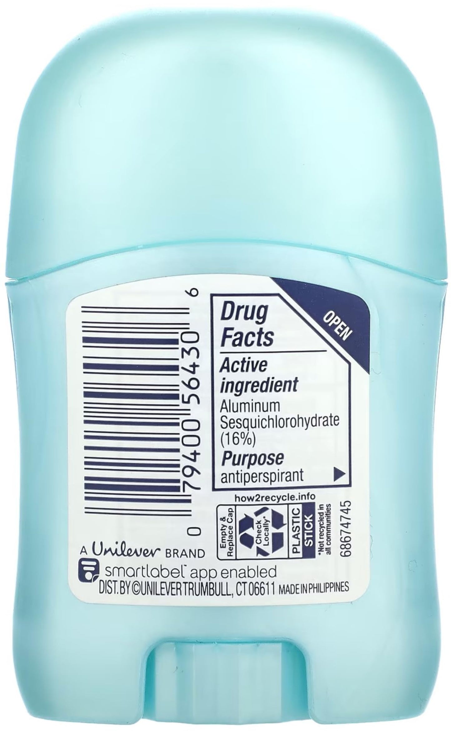 Degree Women’s Travel Deodorant Shower Clean 18-Pack - 72H Body Heat Activated Mini Antiperspirant, 0.5 Oz Ea