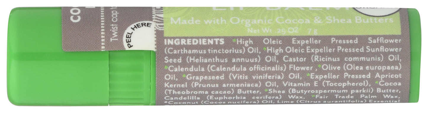 Soothing Touch Lip Balm, Organic Coconut Lime, .25 Ounce