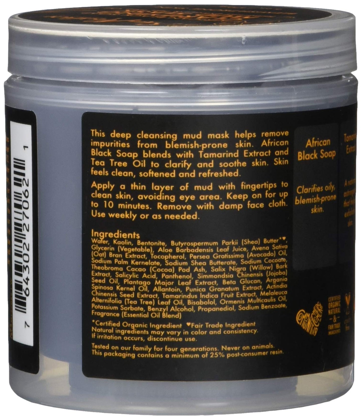 SHEA MOISTURE African Black Soap Clarifying Mud Mask, 6 Ounce