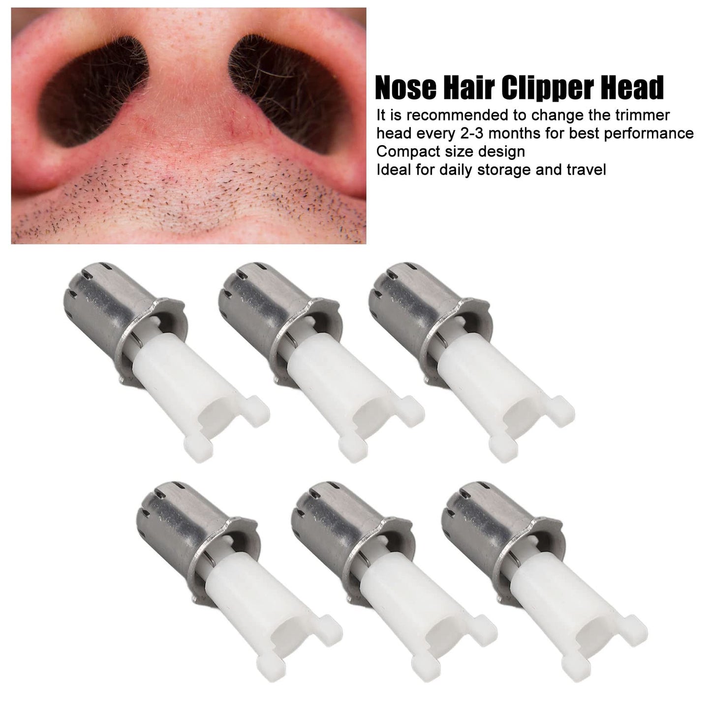 Zetiling Nose Trimmer Replacement Heads, 10pcs Nose Hair Trimmer Head, Universal Replacement Clipper Blade Heads Beauty and Personal Care Zetiling
