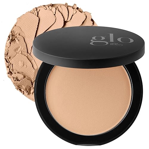 Glo Skin Beauty Pressed Base Powder Foundation, Honey Light - Buildable Sheer to Full Coverage, Long Wear Face Powder Compact, Pressed Powder Makeup