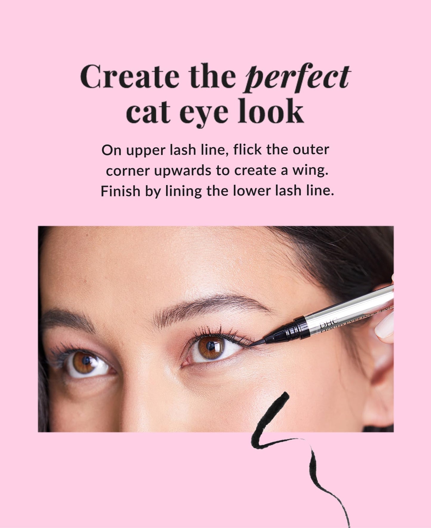 DHC Liquid Eyeliner EX, Water-Resistant, Fine Tip, All Day Wear, Black, 0.01 fl. oz.