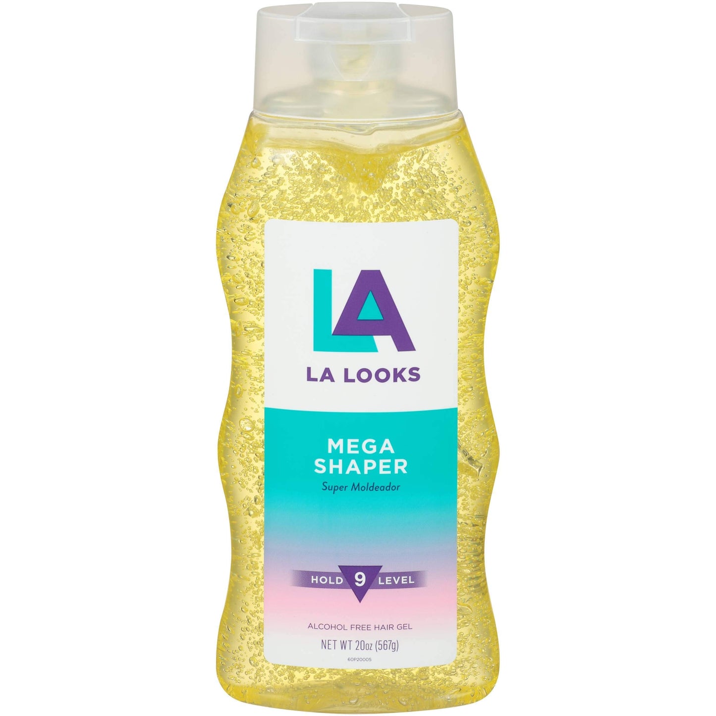 La Looks Gel #9 Mega Mega 20 Ounce (Yellow) (591ml) Pack of 3