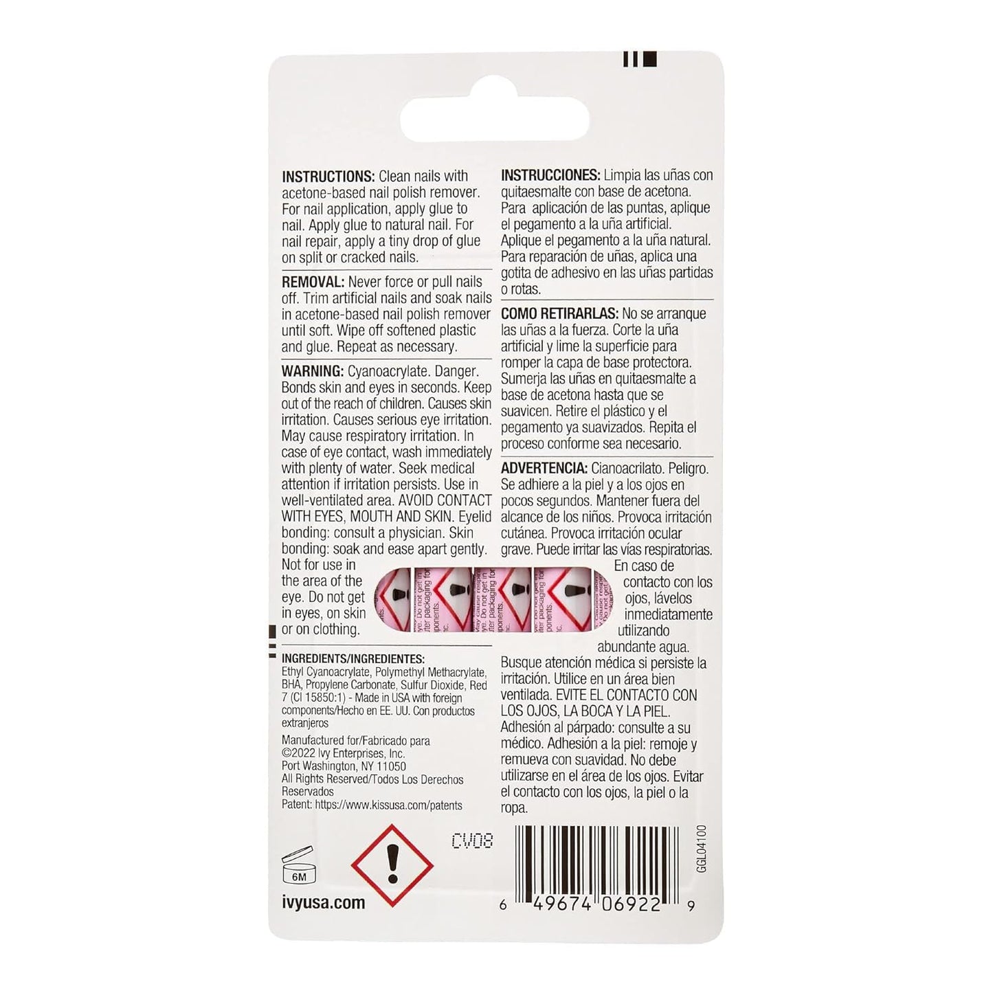 Kiss Pink Gel Nail Glue