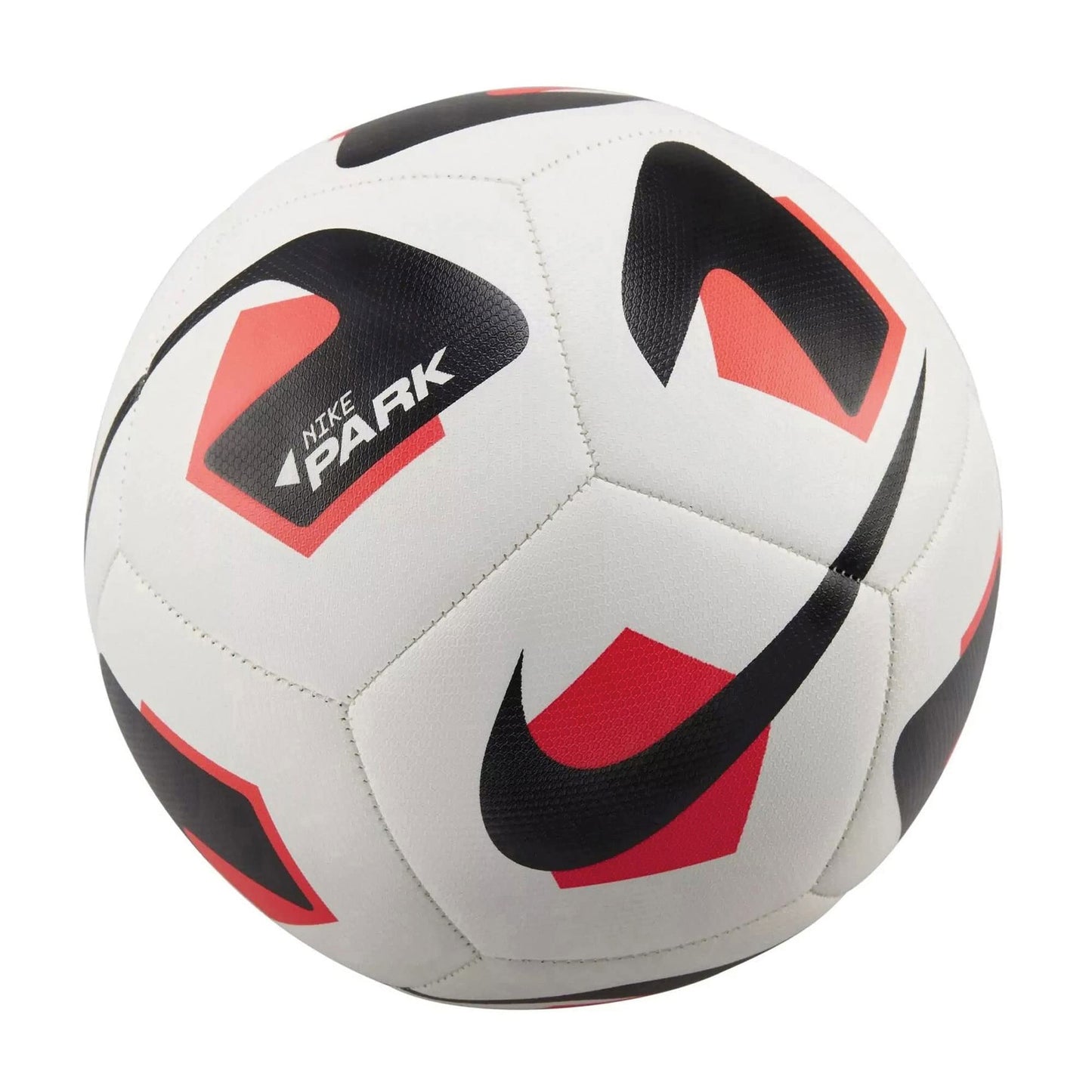 Nike DN3607-100 Park Recreational Soccer Ball Unisex Adult White/Bright Crimson/Black Size 5