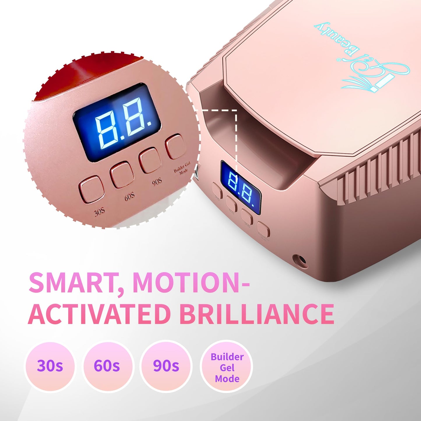iGel Beauty Hybrid PRO 2.0 UV/LED Nail Lamp - 48W Wireless Rechargeable Nail Dryer, Full Hand Curing, Smart Motion Sensor, Removable Tray, Cordless Beauty & Personal Care iGel Beauty