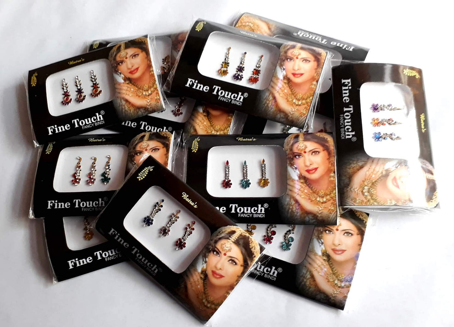 Indian Women Long Design Stylish Fashion Multi Color Border Fashionable Fancy Bindi Pack of 36 Sheets