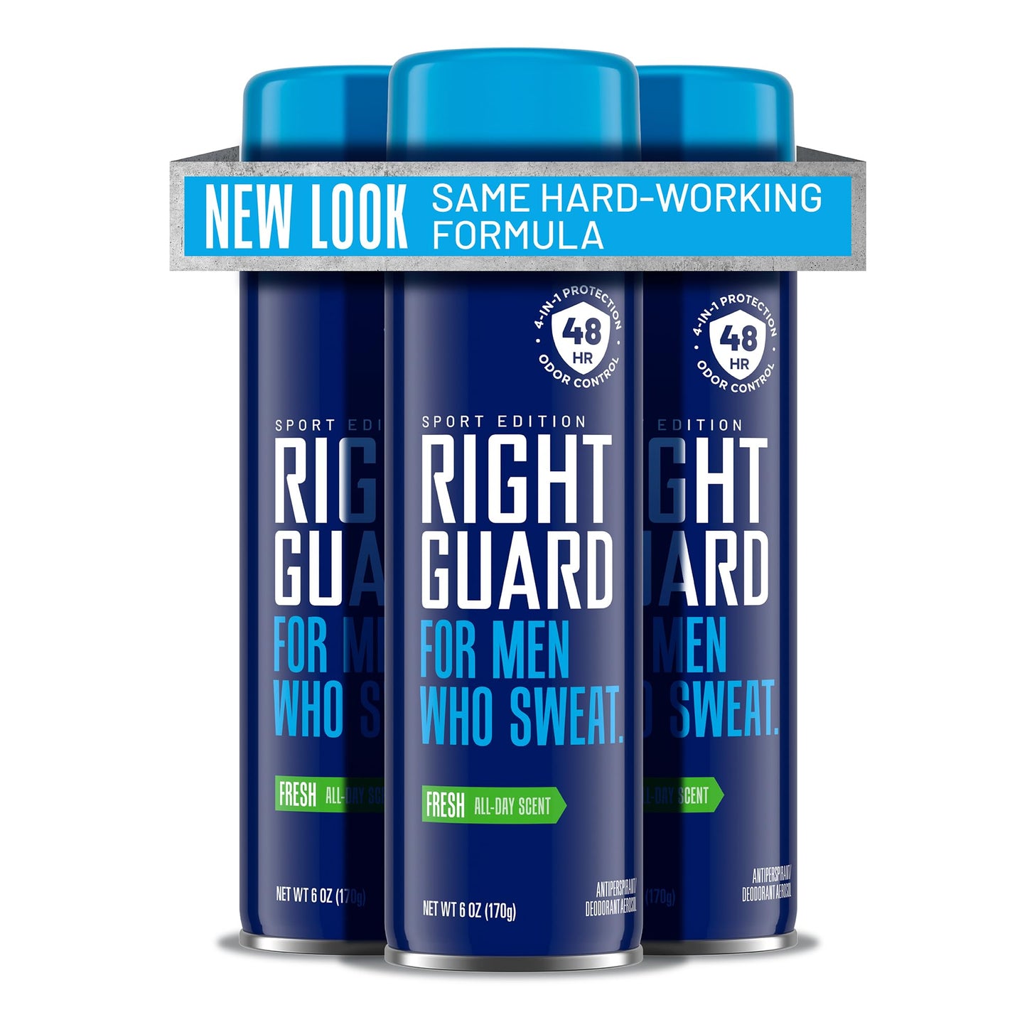 Right Guard Sport Fresh Scent Antiperspirant & Deodorant Spray - 4-in-1 Protection Spray Deodorant For Men, Blocks Sweat, 48-Hour Odor Protection