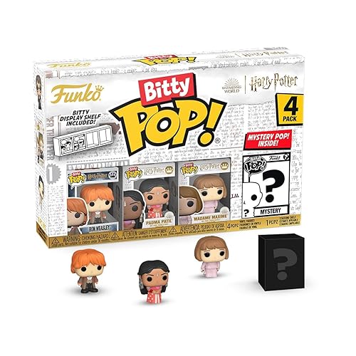 Funko Bitty POP HP GOF - Ron, 4-Pack and A Surprise Mystery Mini Figure - 0.9 Inch (2.2 Cm) - Harry Potter Collectable - Stackable Display Shelf…