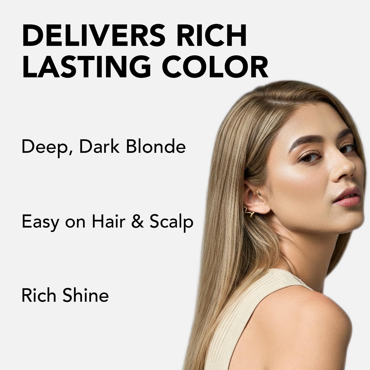 Motions Xpress Permanent Hair Color Shampoo Dark Blonde - 5 Minute Color, Gray Coverage, Ammonia Free, Deep Shine Hair Dye Shampoo, 0.84 Oz