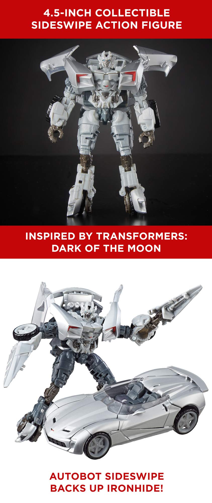 Transformers Studio Series 29 Deluxe Class Dark of The Moon Sideswipe Action Figure