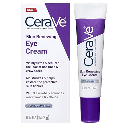 CeraVe Eye Cream for Wrinkles | Under Eye Cream with Caffeine, Peptides, Hyaluronic Acid, Niacinamide, and Ceramides for Fine Lines |0.5 Ounces