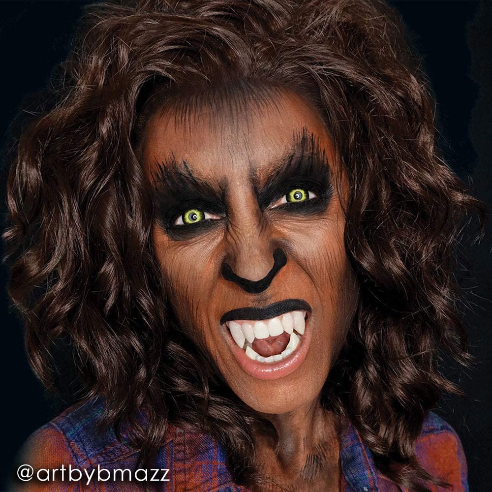 Mehron Makeup Fantasy FX Cream Makeup | Water Based | Halloween | Wolfman Brown Face & Body Paint For Adults 1 fl oz (30ml) (Wolfman Brown)