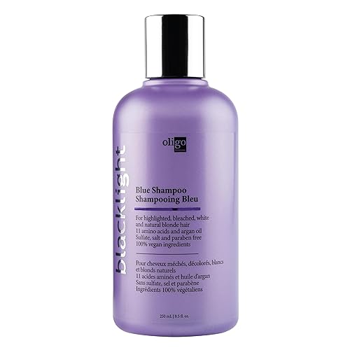 OLIGO PROFESSIONNEL - Blacklight Blue Shampoo - Sulfate-Free Blue Shampoo for Blonde and Color Hair - Revive Treated Hair - Refreshes Faded Highlights