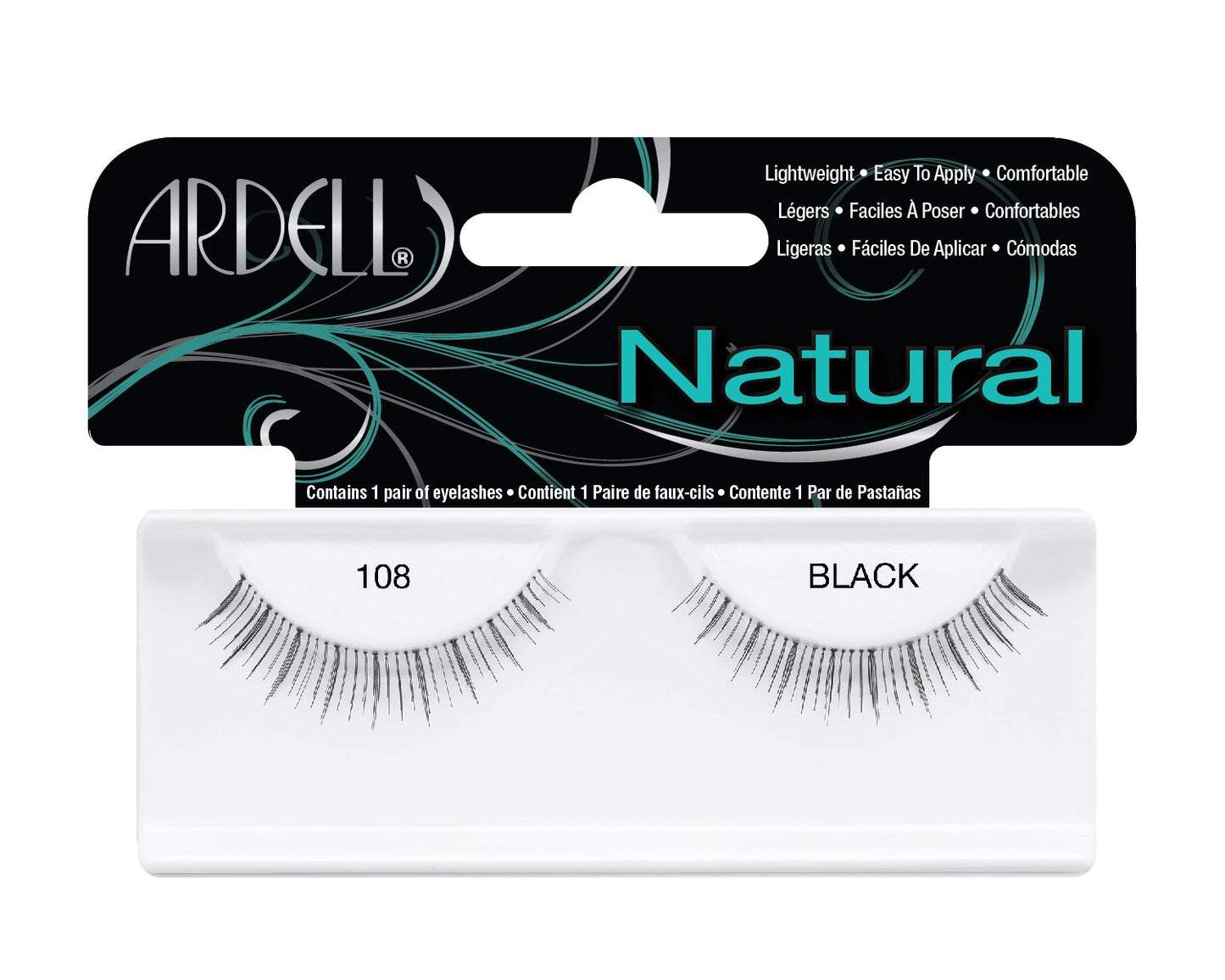 Ardell Fashion Lashes Pair - 108 Black, (Pack of 4)