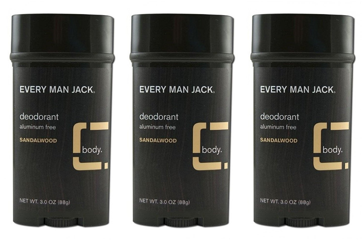 Every Man Jack Deodorant Stick Sandalwood 3 Ounce (Pack Of 3) Beauty and Personal Care Every Man Jack