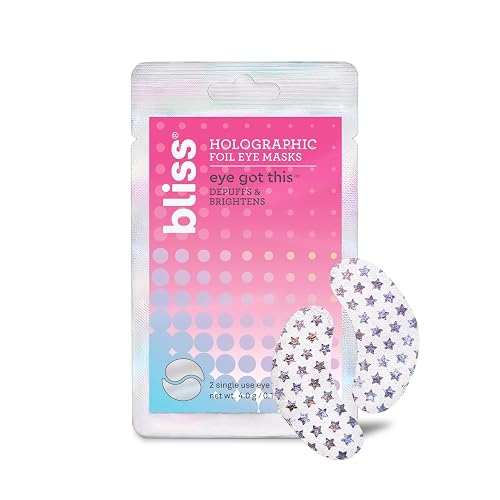 Bliss Eye Got This Holographic Foil Eye Masks - 5 Pack - Refreshing and Awakening Eyes - Reduces Puffiness and Dark Circles - Clean - Vegan