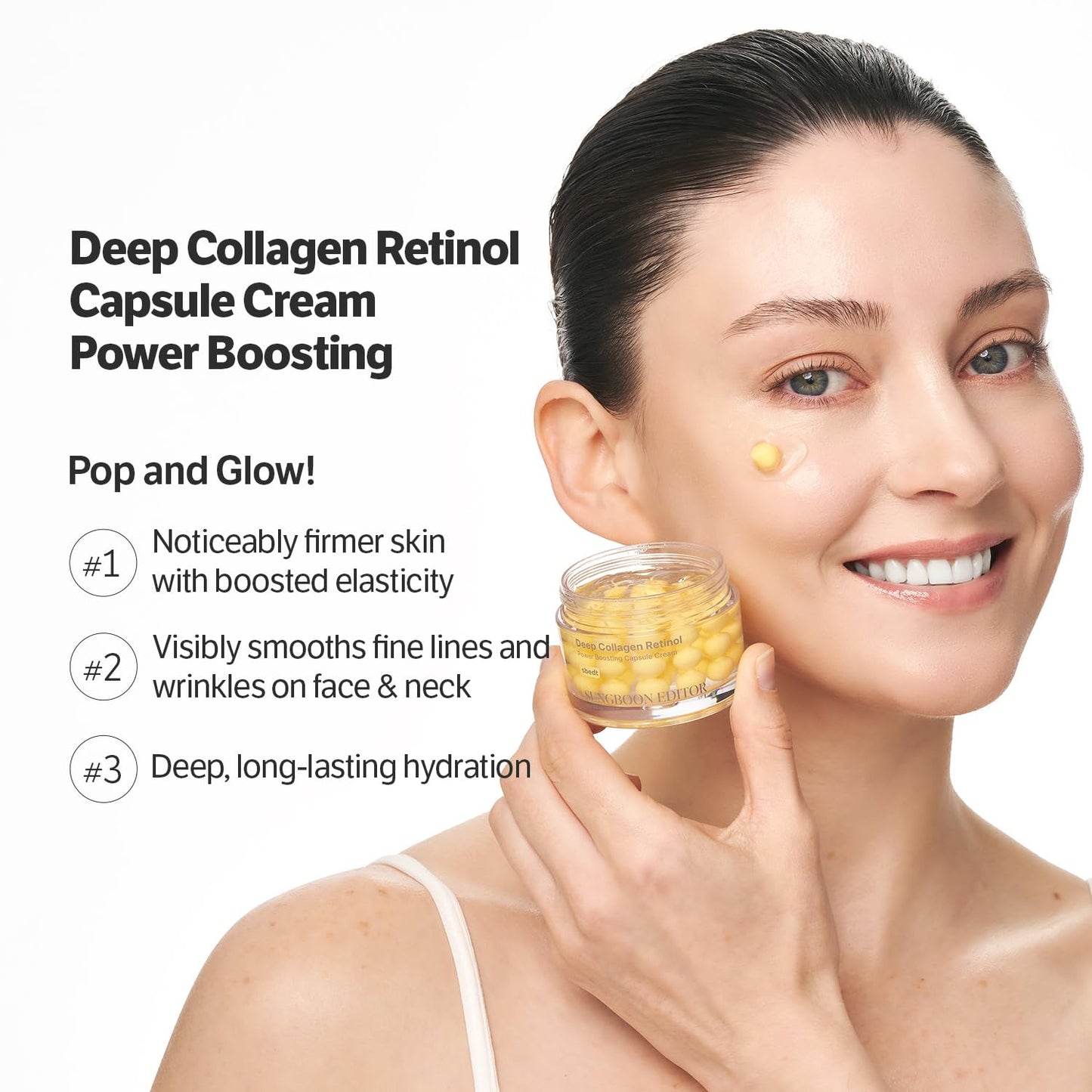 SUNGBOON EDITOR Deep Collagen Retinol Capsule Cream, Firm-Looking Moisturizer for Fine Lines & Dry Skin, with Copper Peptide, White Spicules Beauty and Personal Care SUNGBOON EDITOR