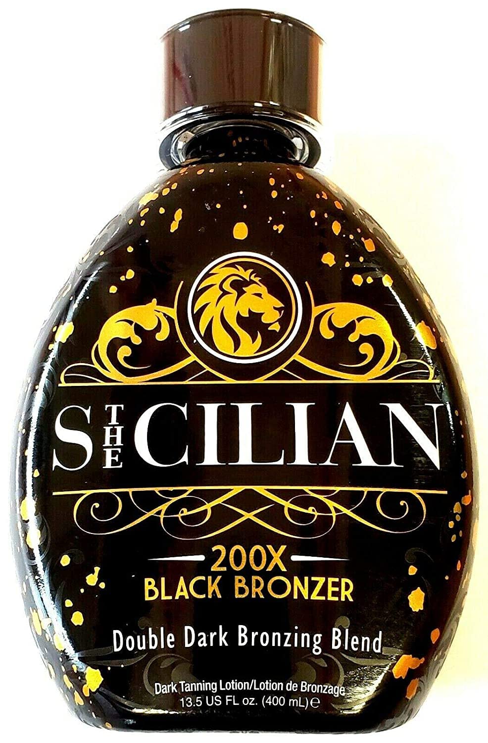 The Sicilian 200X Dark Black Bronzer Tanning Lotion - BEST for Glowing Skin - Gradual Bronzing & Sunless Self Tanner Lotion - Luxurious Sunless Body