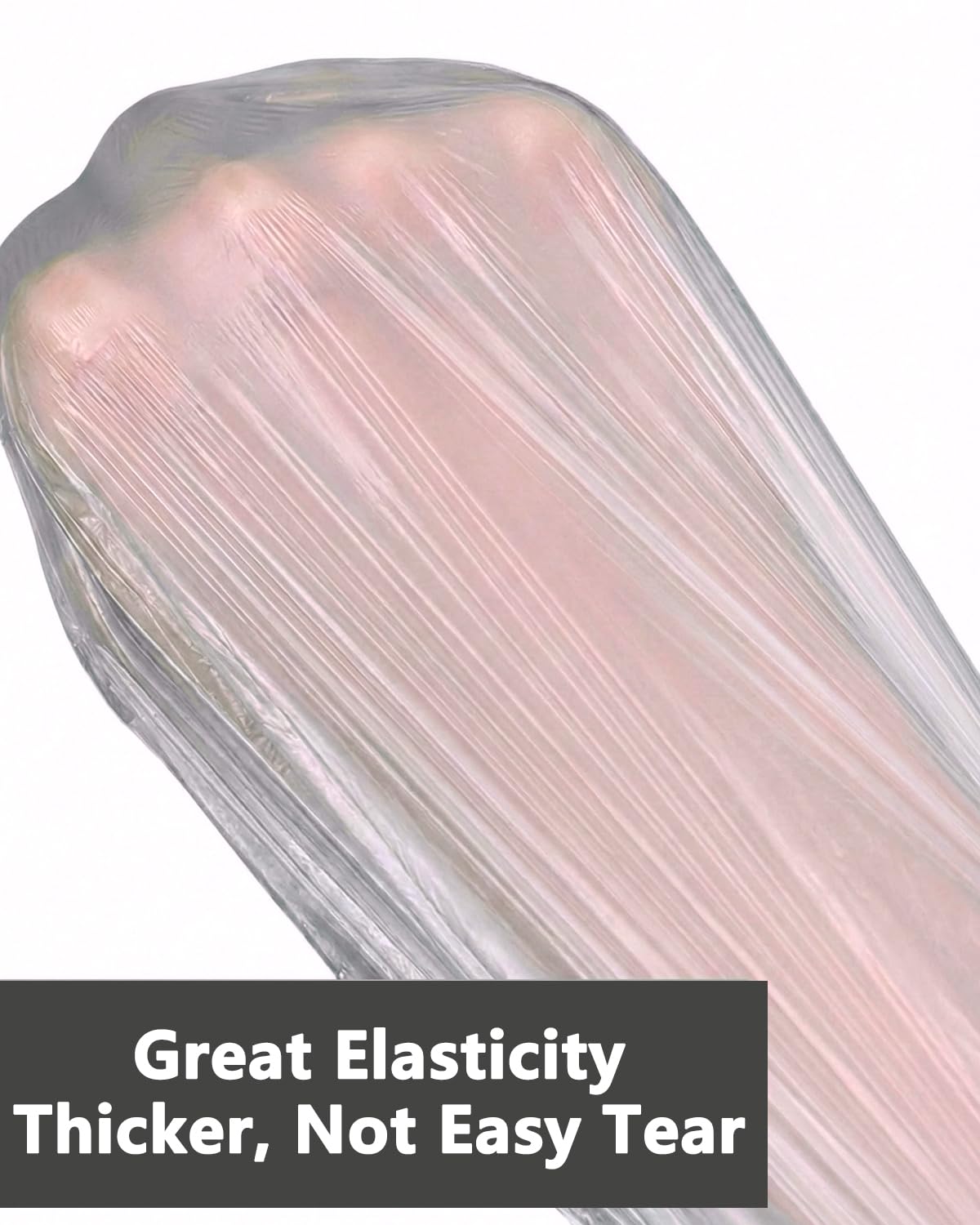 Aquior Shower Cap Disposable,100 PCS Bath Caps Large Thick Clear Waterproof Plastic Elastic Hair Bath Caps for Women Deep Conditioning Hair Care Hotel