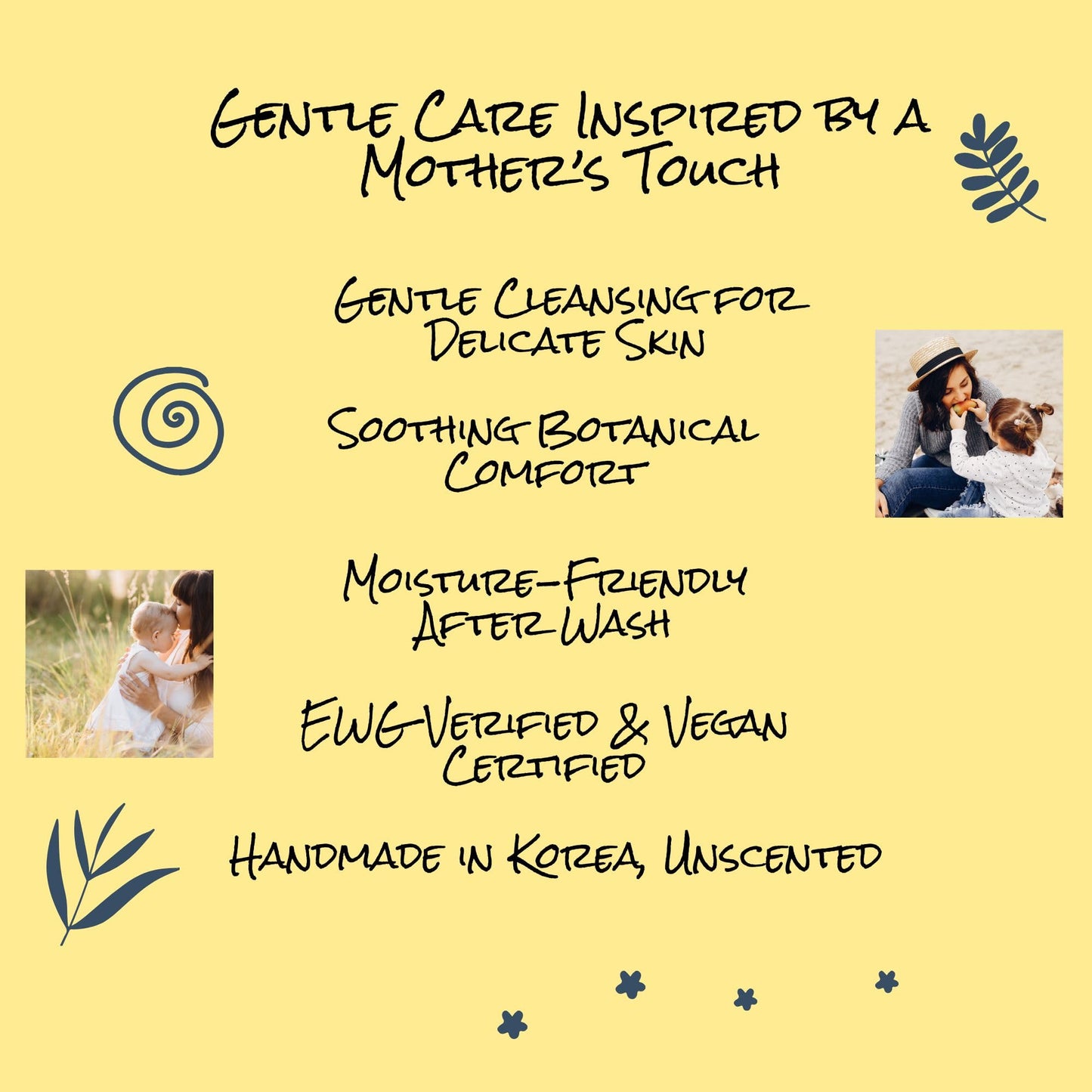 CDH7DAYS Baby & Sensitive Skin Soap Bar - EWG Verified, Vegan Certified, Korean Handmade Bar Soap, Plant-Based, Unscented Gentle Family Soap, Relax Beauty & Personal Care CDH7DAYS Soap that Resembles Nature