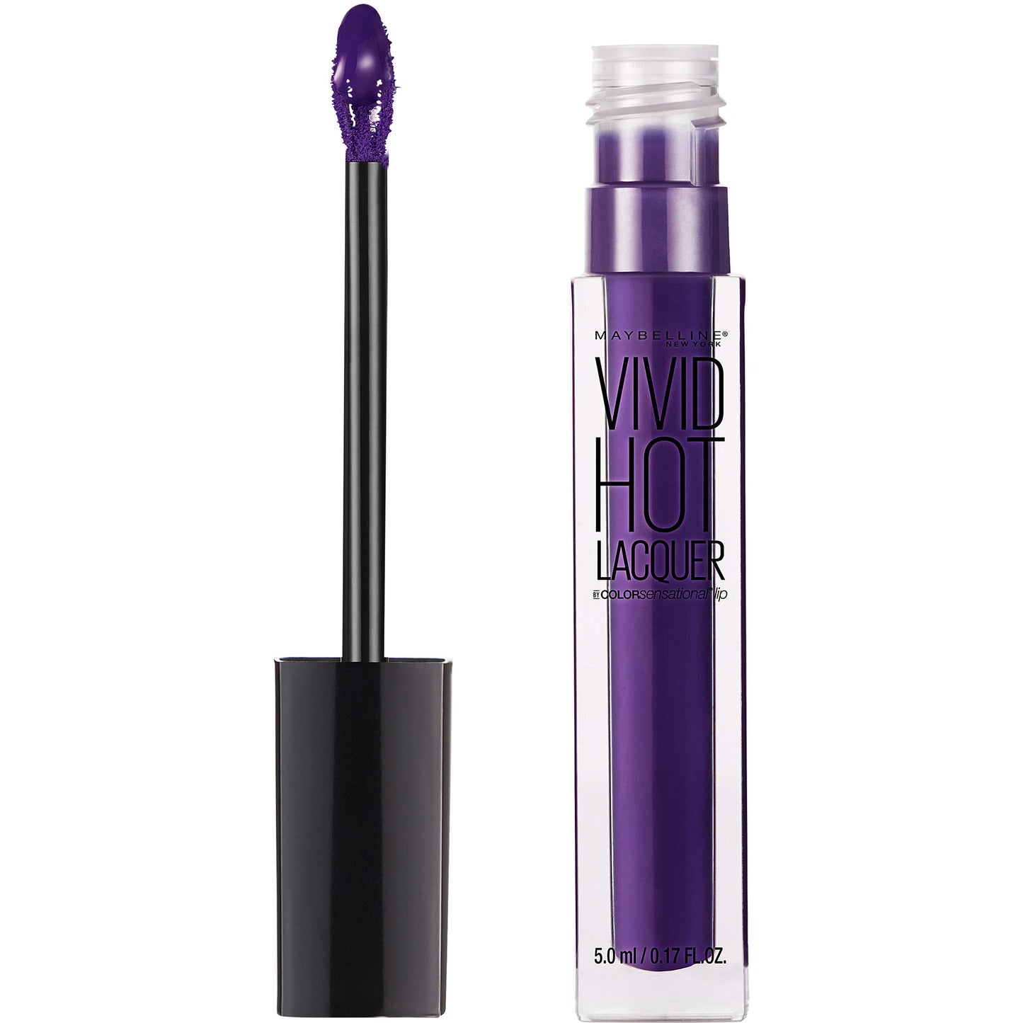 Maybelline New York Color Sensational Vivid Hot Lacquer Lip Gloss, Royal, 0.17 fl. oz.