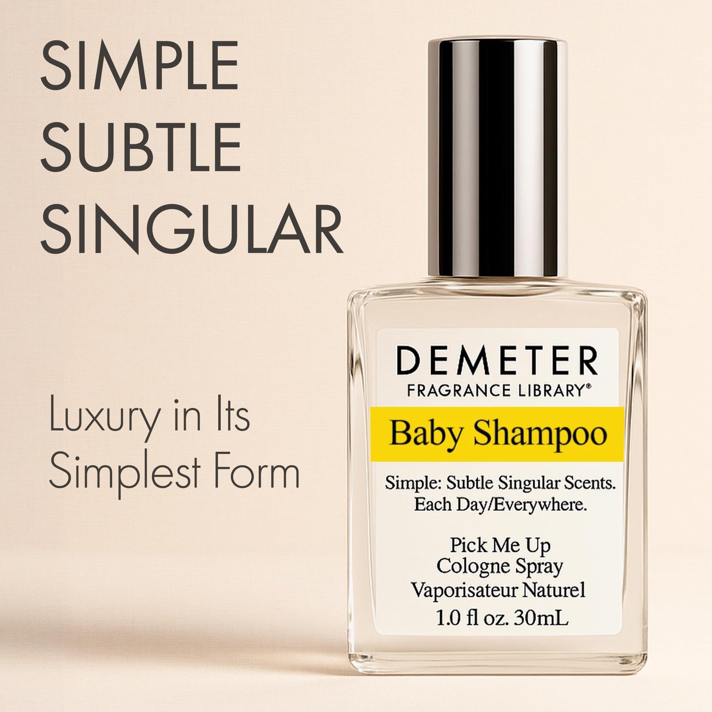 DEMETER Natural Perfume Spray Cologne for Women, Baby Shampoo, 1 oz