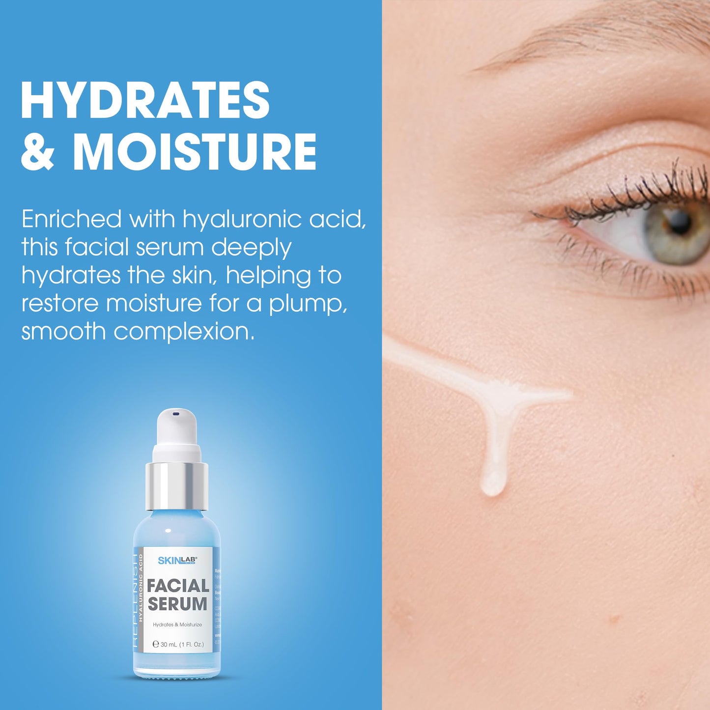 SKIN LAB Hydrate & Replenish Vitamin C Serum - Facial Serum for Women, Anti-Aging Serum, Vitamin C Oil, 1 fl. oz (30 ml)