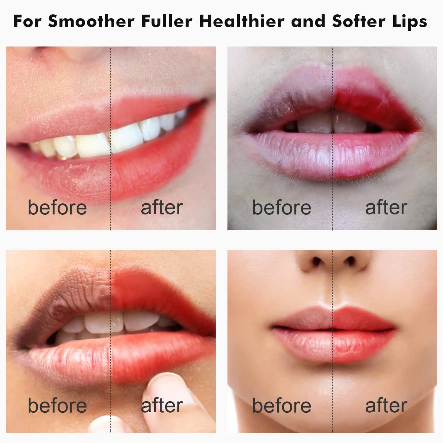 Silicone Lip Scrub Brush - Double-Sided Exfoliating Tool for Dark and Chapped Lips, Cleaner for Smoother and Fuller Appearance?4PC?