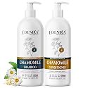 Edenika Botanicals Chamomile Shampoo and Conditioner Set, Calming Formula with Certified Organic and Natural Ingredients Intense Nourishment Makes