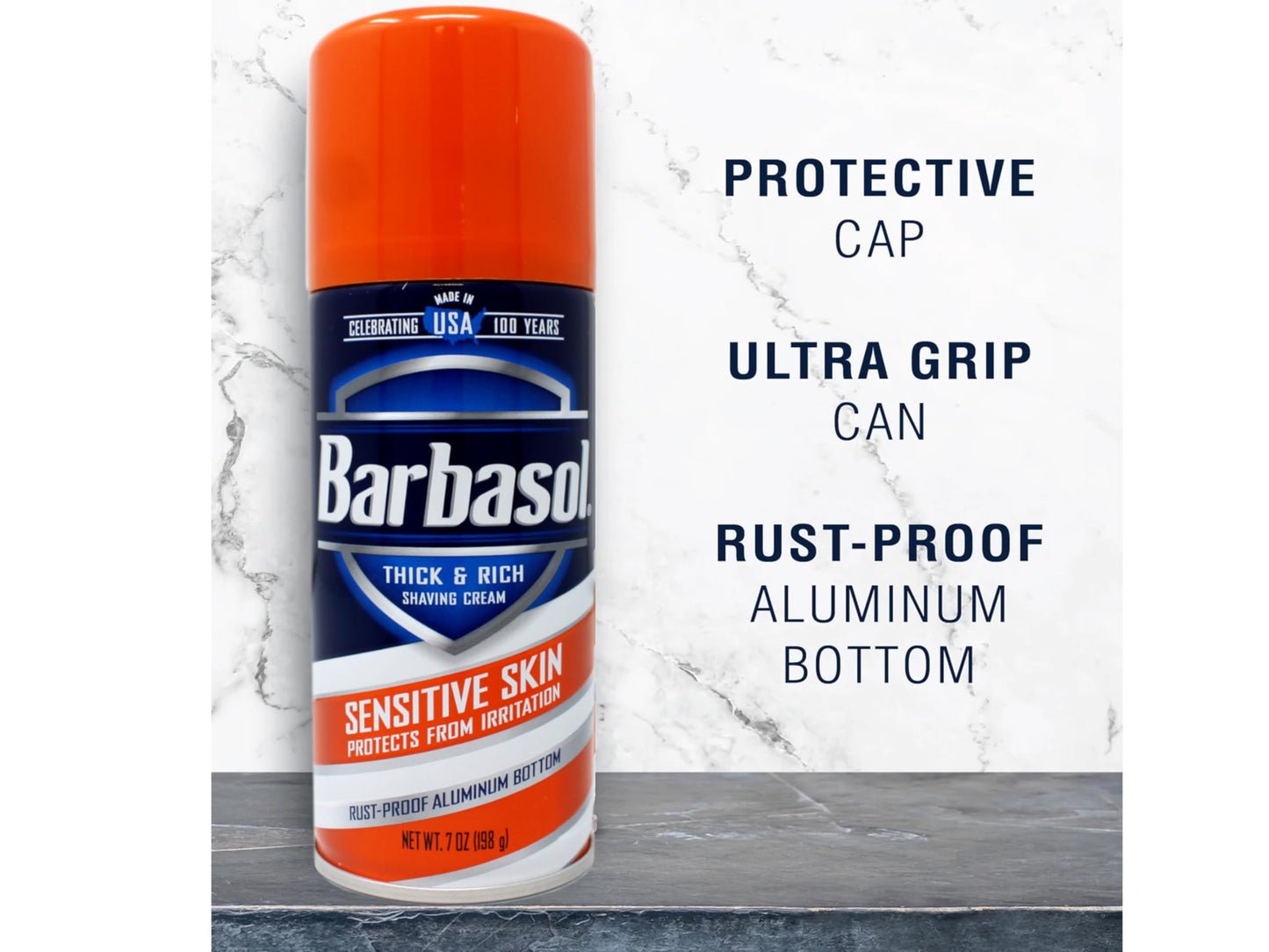 Barbasol Shave Cream 7 Ounce (Sensitive Skin, Pack of 3)