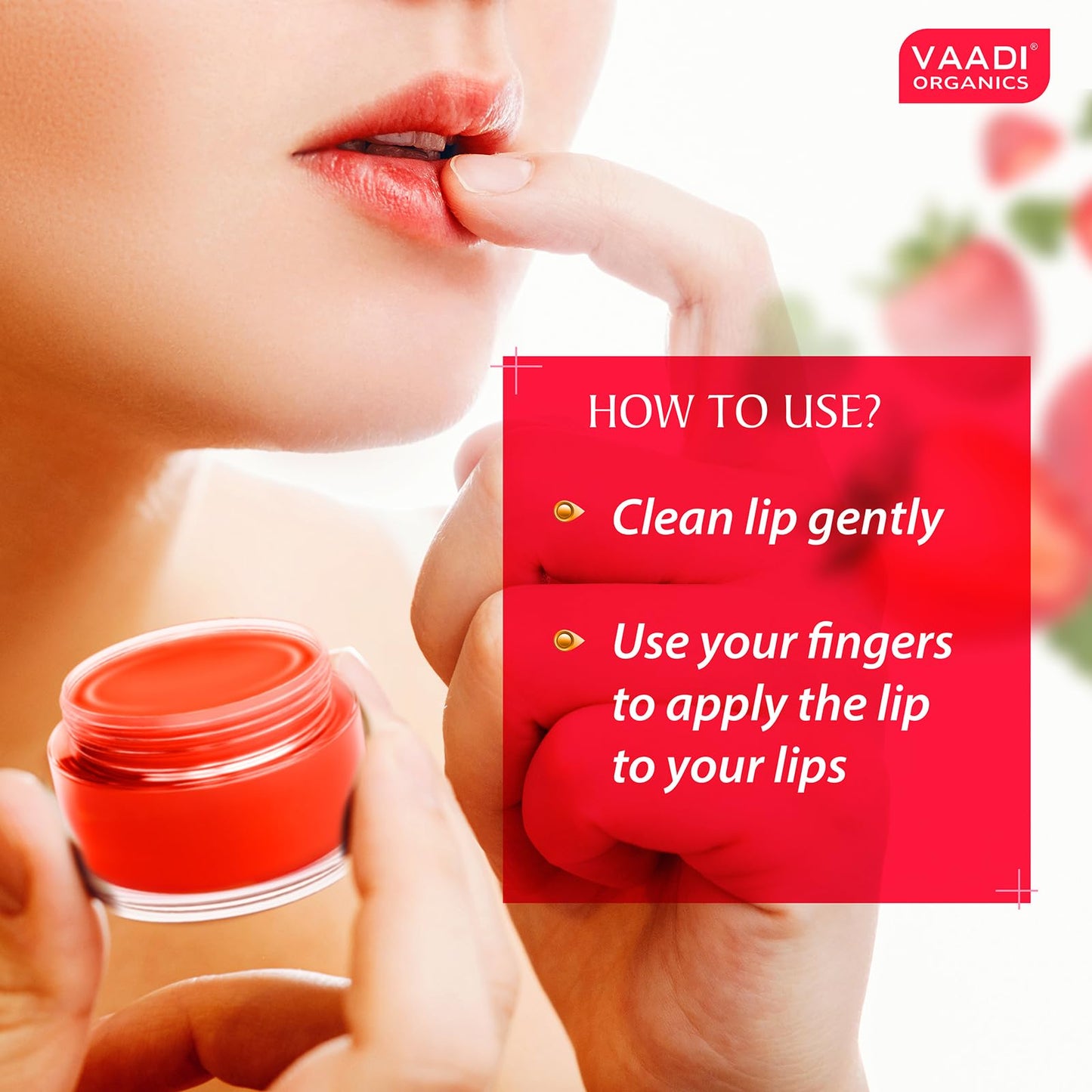 Vaadi Herbals Lip Balm, Strawberry and Honey, 10g (Pack of 4) Beauty and Personal Care Vaadi Herbals