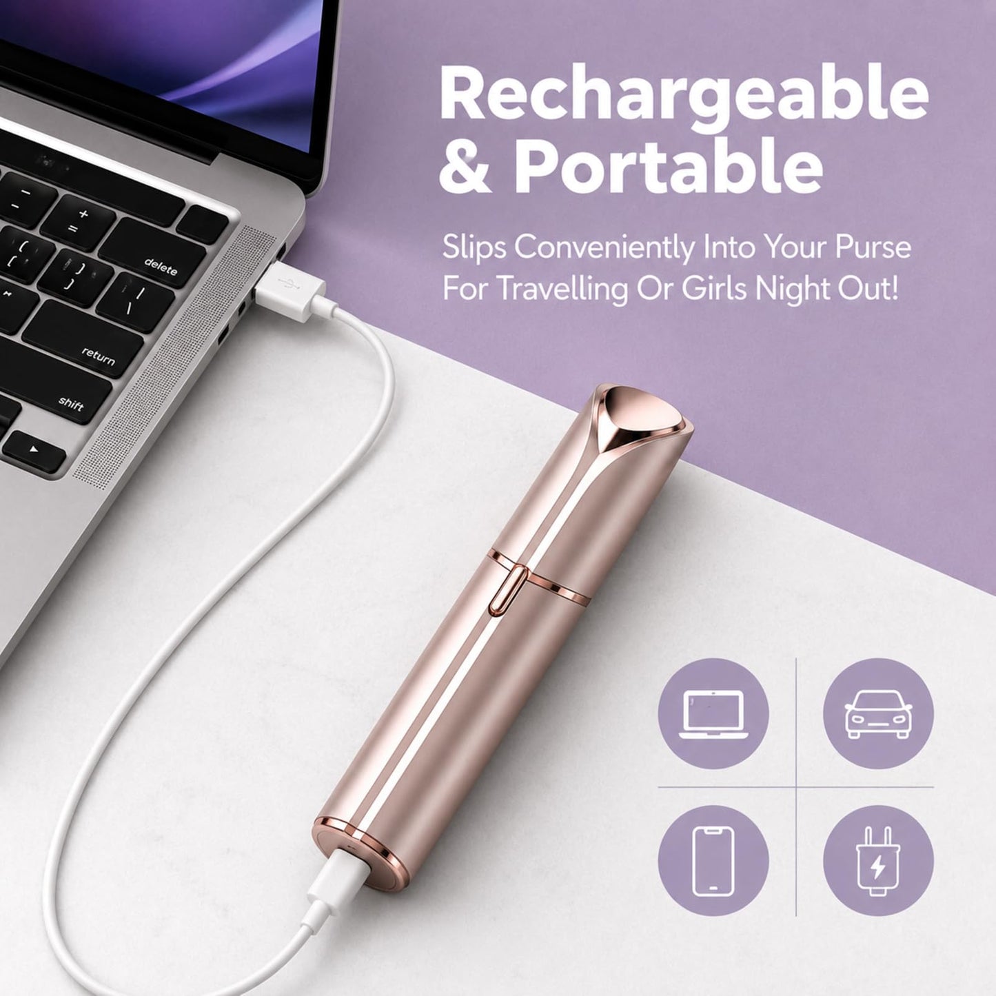 Flawless Facial Hair Remover for Women- as Seen on TV Painless Face Shaver -Mini Hair Remover, Electric Razor Shaver Portable Bikini Epilator Beauty and Personal Care VOEOUFH