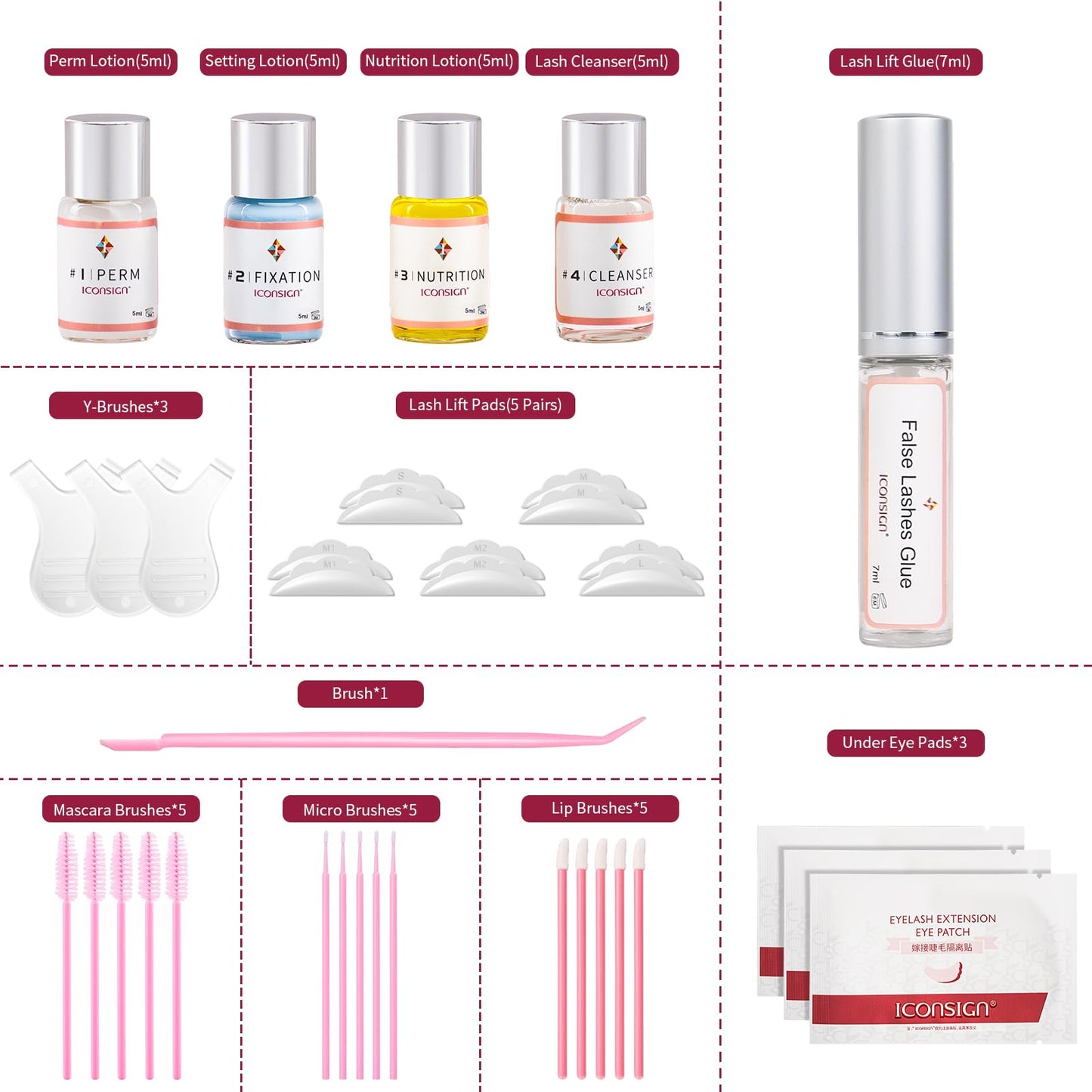 Lash Lift Kit, Professional Semi-Permanent Curling Eyelash Perm Kit Includes Eye Shields, Pads and Accessories Suitable for Salon & Home Use(Version