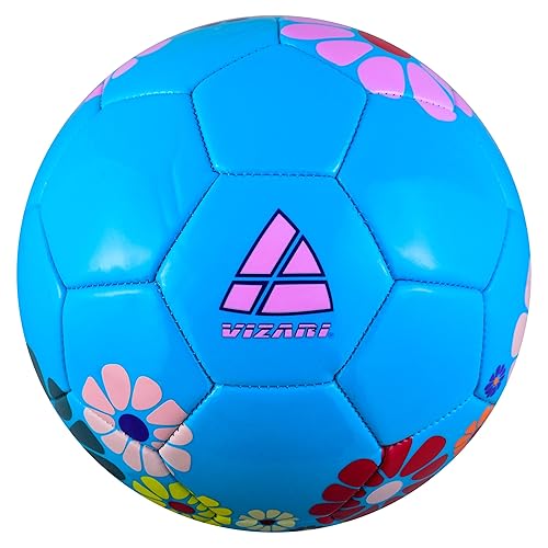 Vizari Blossom Soccer Ball, Blue/Pink, 5