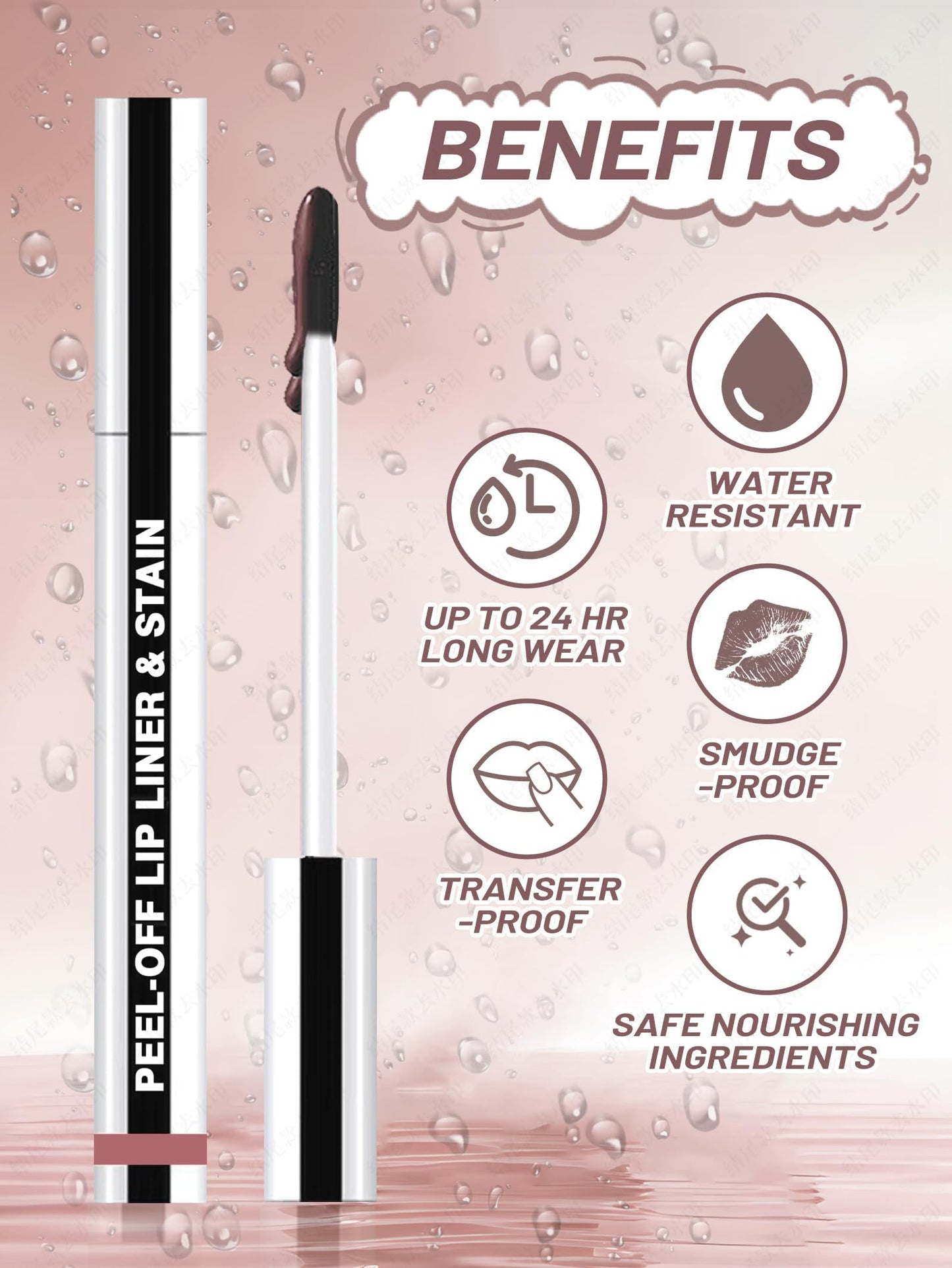 QCMME Lip Stain Peel Off Lip Liner Stain with Tweezer, Long Lasting Matte Lip Tint Tattoo, Highly Pigmented Color Lip Makeup, Waterproof Lipstick Beauty and Personal Care QCMME