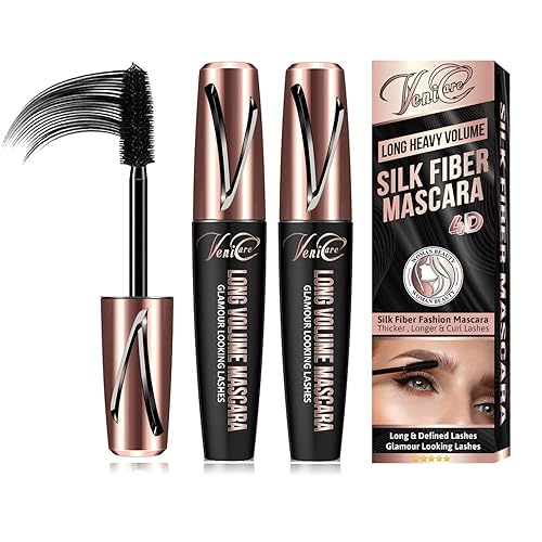 Venicare 4D Silk Fiber Lash Mascara Liquid Extension Makeup Eye Lash Kit Luxuriously Longer Thicker Voluminous Eyelashes Waterproof Smudge-proof