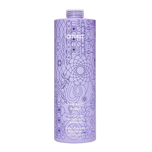 amika bust your brass cool blonde strength repair conditioner, 1000ml