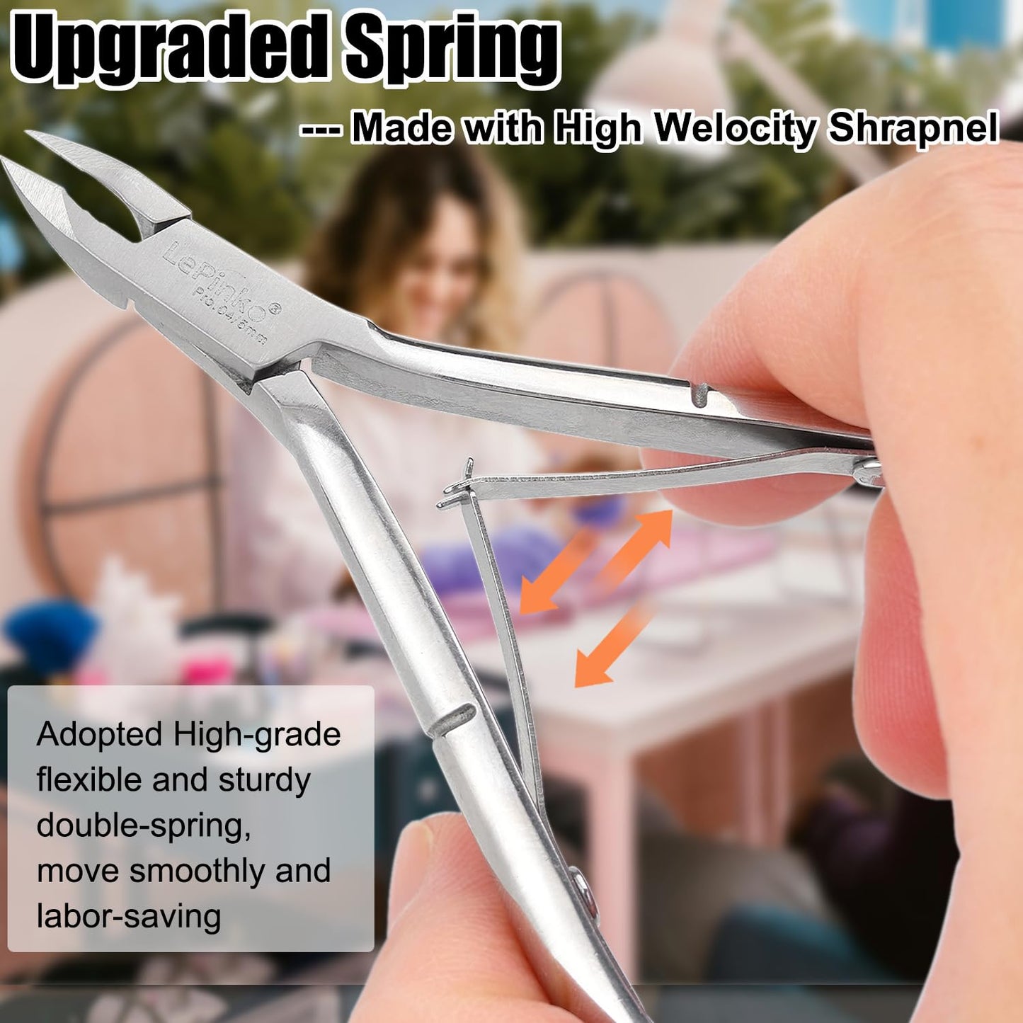 LePinko 4 Packs Upgraded Cuticle Trimmer kit, Sharp Dead Skin Clipper, Labor-saving Cuticula Remover for Fingernail Toenail, Manicure Pedicure Tool Beauty and Personal Care LePinko