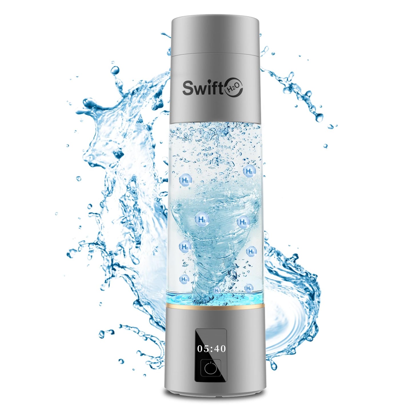 Hydrogen Water Bottle Generator 2024, PEM/SPE Electrolysis Hydrogen Water Technology, 4000+ PPB, LED Display, Hydrogen Water Ionizer Machine, Hydro