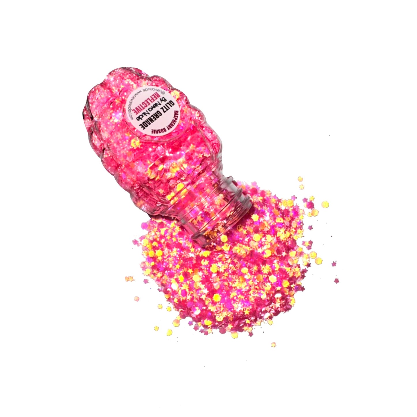 Neva Nude Face and Body Glitter Keychain - Holographic Chunky Glitter in Aloe for Festivals, Raves, and More | Cosmetic Grade | Super Sparkly