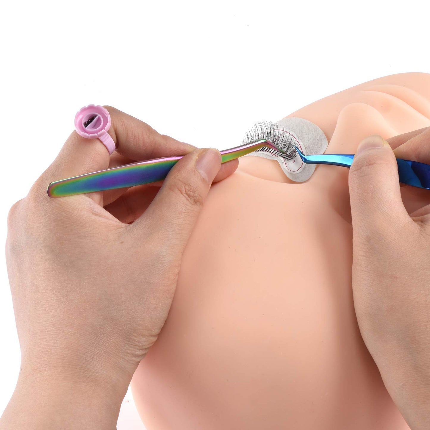 Lash Extensions Supplies,100PCS Glue Rings, Lash Glue Holder for Volume Lashes Fan, Eyelash Ring Cup for Eyelash Extension Supplies