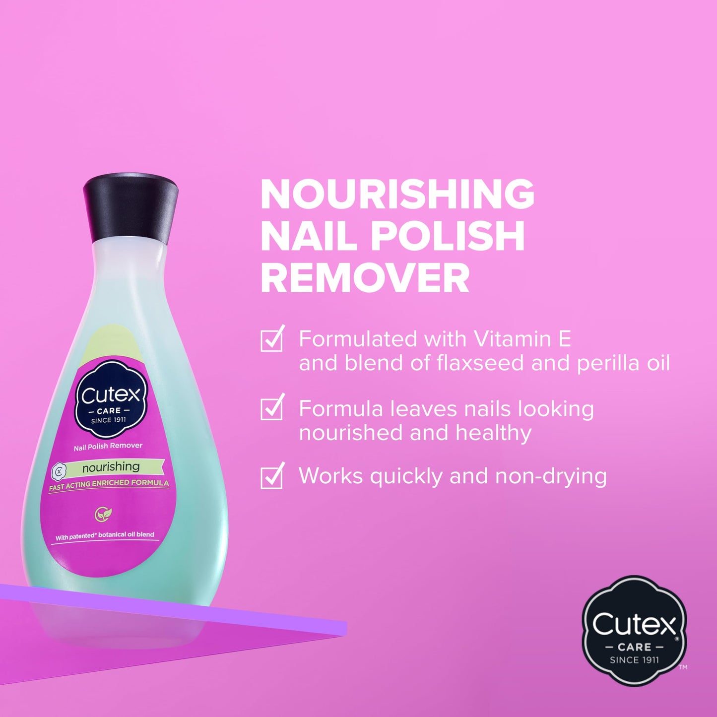 Cutex Nourishing Nail Polish Remover, Leaves Fingernails & Toenails Looking Healthy, Contains Vitamin E, 6.7 fl oz Beauty & Personal Care Cutex