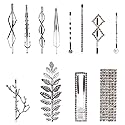 Lawie 12 Pack Silver Vintage Retro Geometric Metal Pearl Crystal Rhinestone Branch Leaf Hair Clips Snap Barrettes Claw Clamps U Shaped Wedding Party