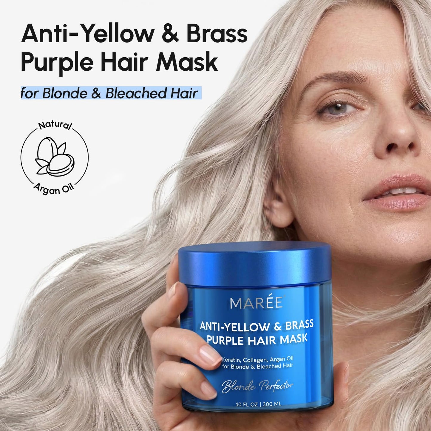 MAREE Anti Yellow Purple Hair Mask for Damaged Hair - For Blonde Hair Beauty and Personal Care MAREE
