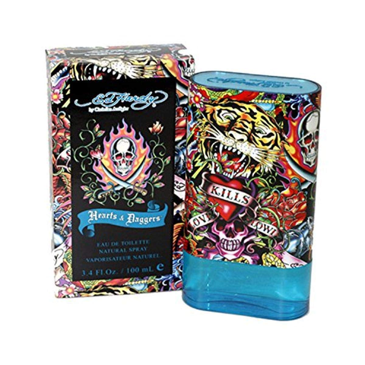 Christian Audigier Hardy Hearts & Daggers Eau De Toilette Spray for Men, 3.4 Ounce