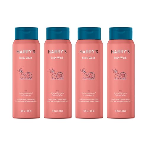 Harry's Men's Body Wash - Body Wash for Men - Fig, 16 Ounce (Pack of 4) Packaging May Vary