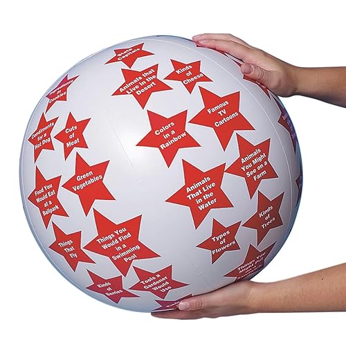 S&S Worldwide Toss 'n Talk-About Ball, Original. Beach Ball Style Ball,16" Inflated Dia. Conversation Ball with Over Conversation Categories to Get…